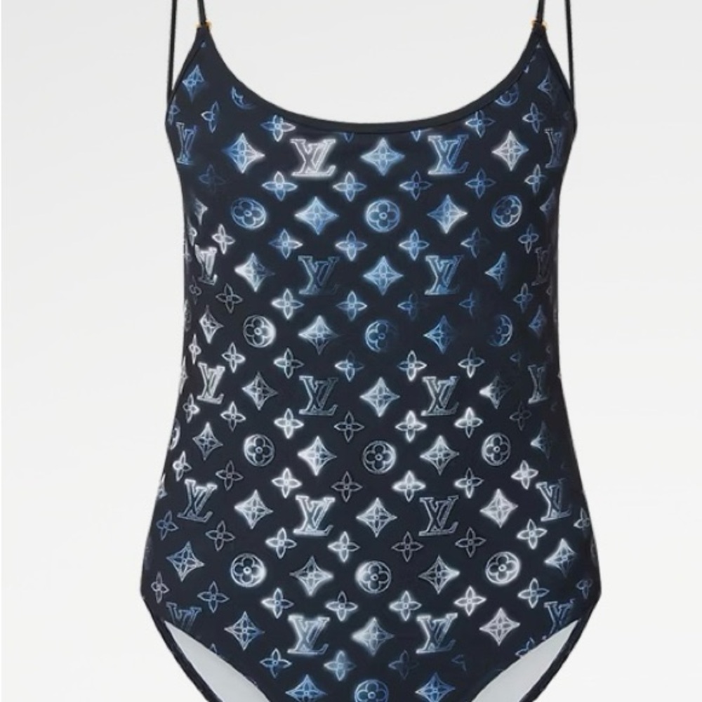 Louis Vuitton Mahina Monogram Swimsuit in Blue size 38